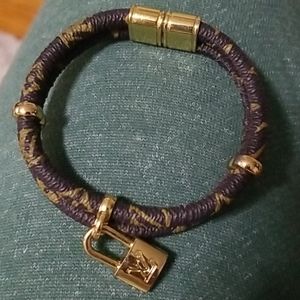 Louis Vuitton leather bracelet